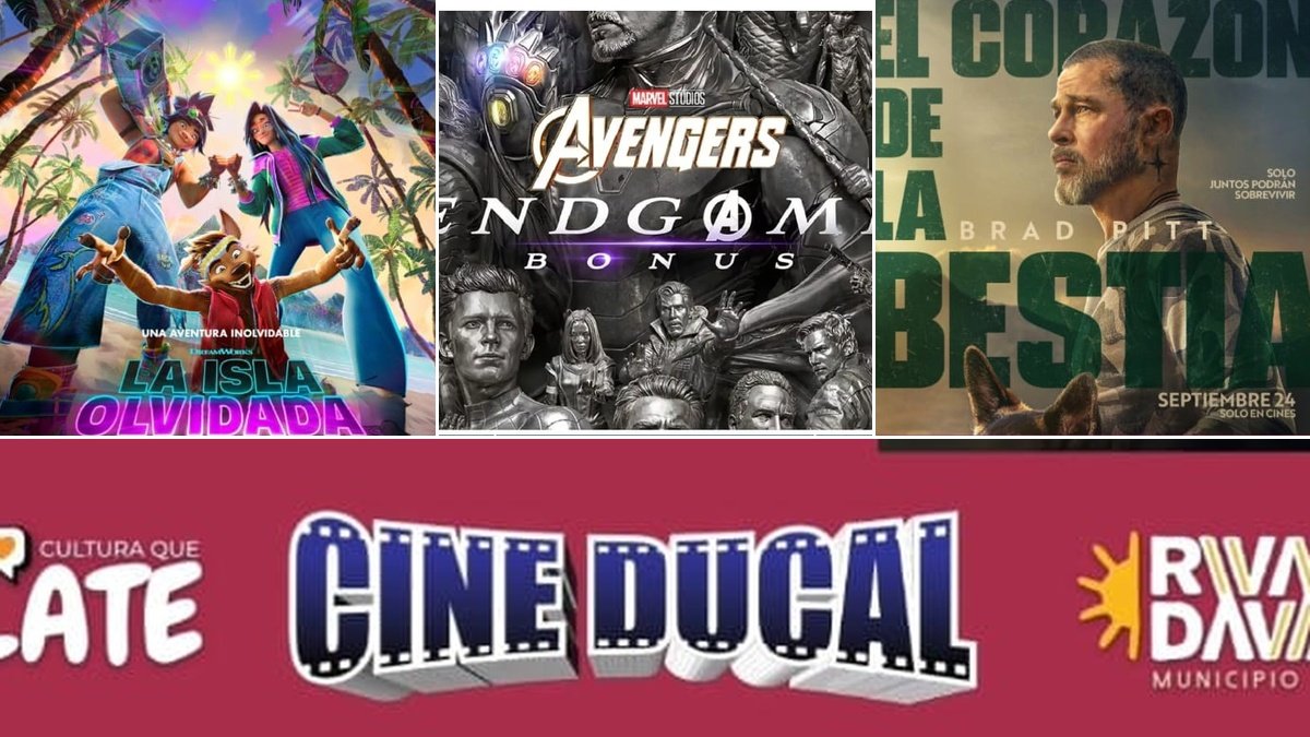 CARTELERA DEL CINE DUCAL EN RIVADAVIA: TRES ESTRENOS DEL 24 AL 27 DE SEPTIEMBRE