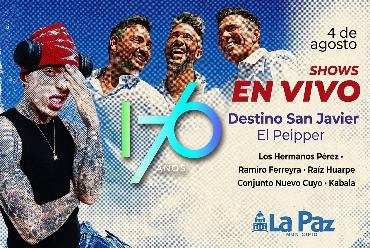 EL NUEVO ANIVERSARIO DE LA PAZ YA CUENTA CON UNA GRILLA ARTÍSTICA QUE PROMETE CONVOCAR A MILES DE PERSONAS
