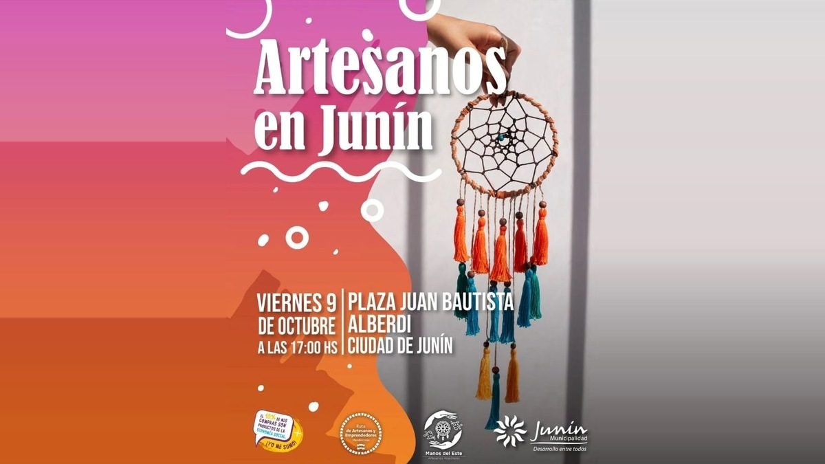 ESTE VIERNES A LA PLAZA ALBERDI: VUELVEN LOS ARTESANOS A JUNIN