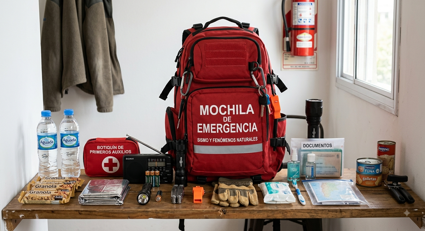 MOCHILA DE EMERGENCIA: QUÉ HAY QUE TENER LISTO EN CASA ANTE UN SISMO U OTRO FENÓMENO NATURAL