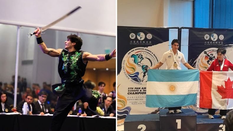 ORGULLO MENDOCINO: JORGE TAHAN GANÓ EL ORO PANAMERICANO EN WUSHU Y VA POR UN PODIO MUNDIAL