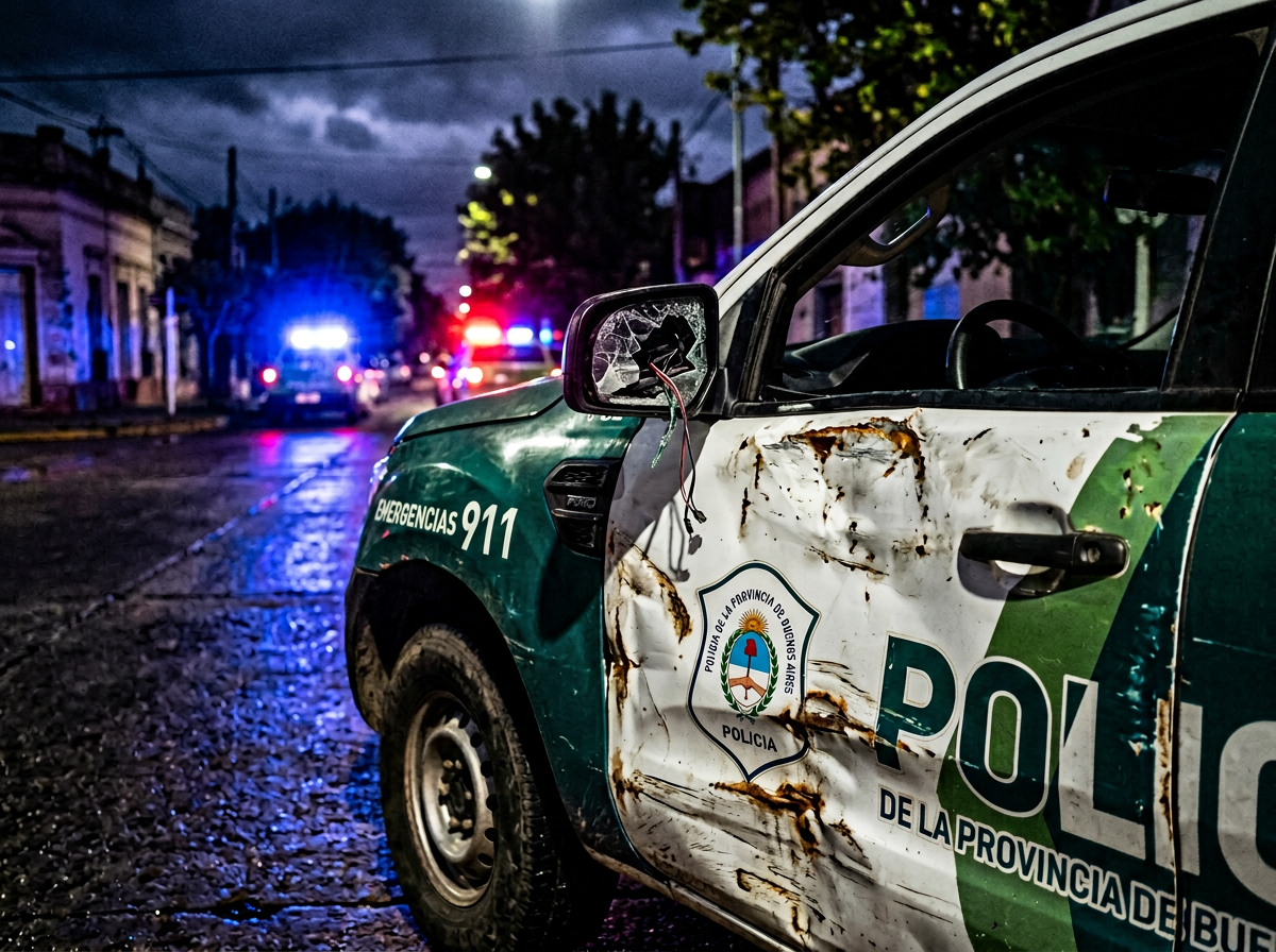 UN RIVADAVIENSE PELEA CON LA POLICÍA Y DESTROZA MÓVIL OFICIAL